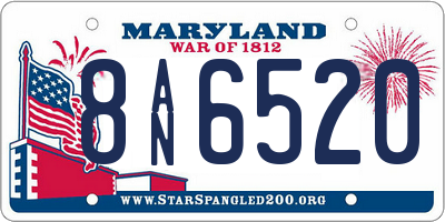 MD license plate 8AN6520
