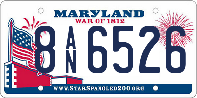 MD license plate 8AN6526
