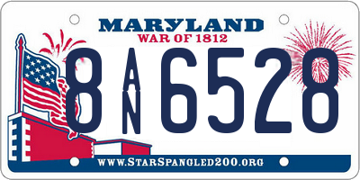 MD license plate 8AN6528