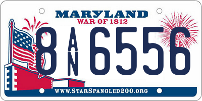MD license plate 8AN6556