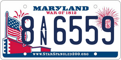 MD license plate 8AN6559