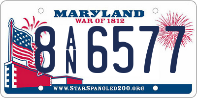 MD license plate 8AN6577
