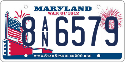 MD license plate 8AN6579