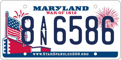 MD license plate 8AN6586