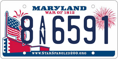 MD license plate 8AN6591