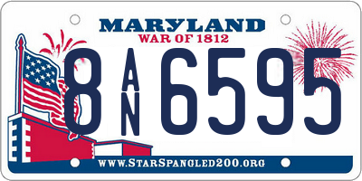 MD license plate 8AN6595