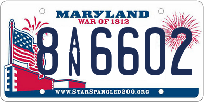 MD license plate 8AN6602