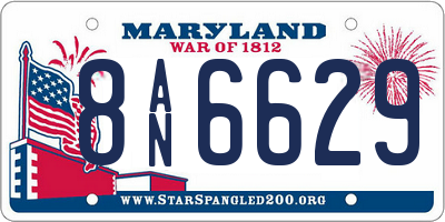 MD license plate 8AN6629