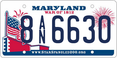 MD license plate 8AN6630