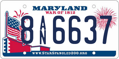 MD license plate 8AN6637