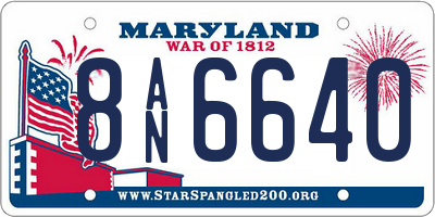 MD license plate 8AN6640