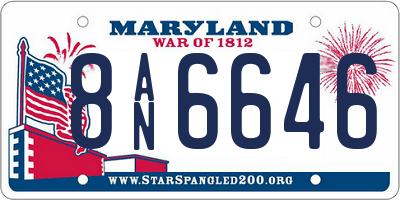 MD license plate 8AN6646