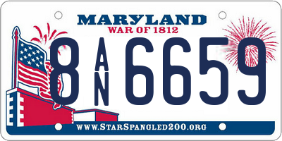 MD license plate 8AN6659