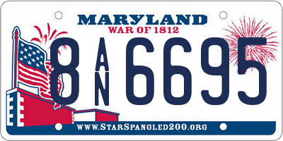 MD license plate 8AN6695