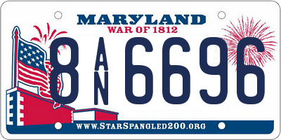 MD license plate 8AN6696