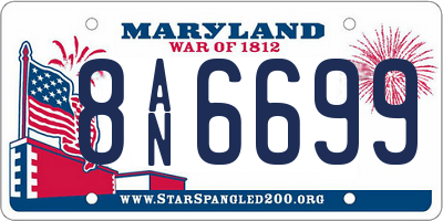 MD license plate 8AN6699