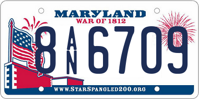 MD license plate 8AN6709