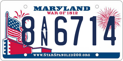 MD license plate 8AN6714