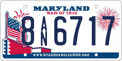 MD license plate 8AN6717