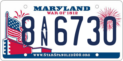 MD license plate 8AN6730