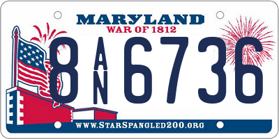 MD license plate 8AN6736