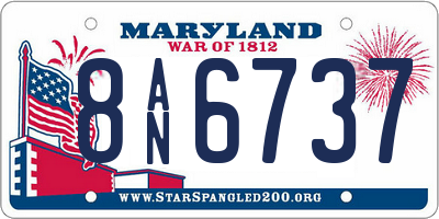 MD license plate 8AN6737