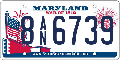 MD license plate 8AN6739