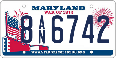 MD license plate 8AN6742