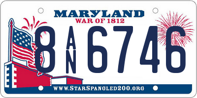MD license plate 8AN6746