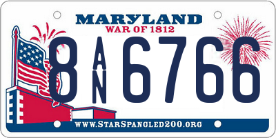 MD license plate 8AN6766