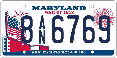 MD license plate 8AN6769