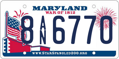 MD license plate 8AN6770