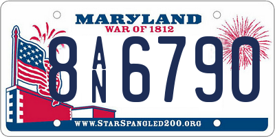 MD license plate 8AN6790