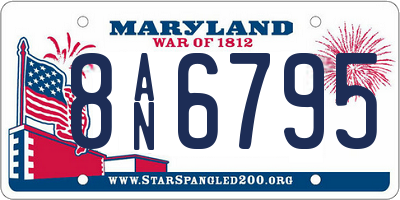 MD license plate 8AN6795
