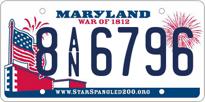 MD license plate 8AN6796