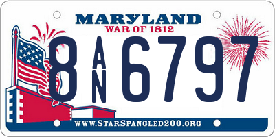 MD license plate 8AN6797