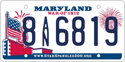 MD license plate 8AN6819