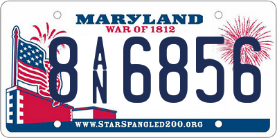 MD license plate 8AN6856