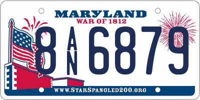 MD license plate 8AN6879