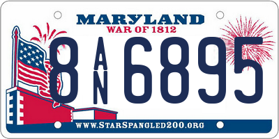 MD license plate 8AN6895