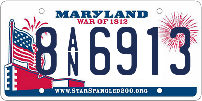 MD license plate 8AN6913