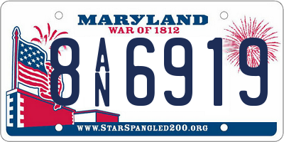 MD license plate 8AN6919