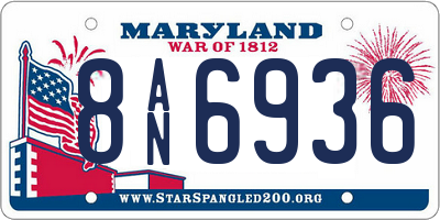 MD license plate 8AN6936