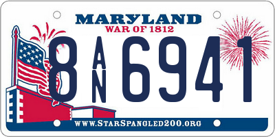 MD license plate 8AN6941