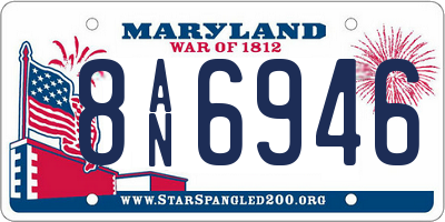 MD license plate 8AN6946