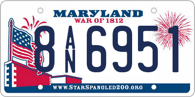 MD license plate 8AN6951