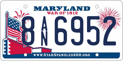 MD license plate 8AN6952