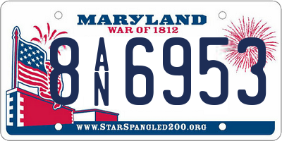 MD license plate 8AN6953