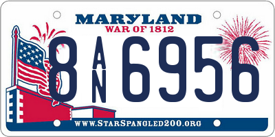 MD license plate 8AN6956