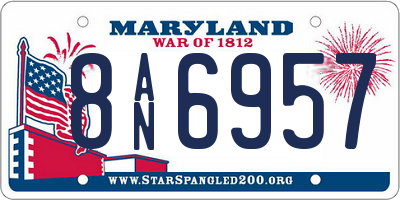 MD license plate 8AN6957